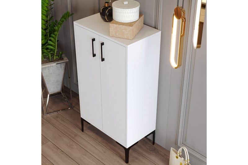 Kenkäkaappi Praha 35x60 cm - Valkoinen - Säilytys - Kenkäsäilytys - Kenkäkaappi