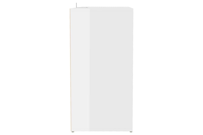 Kenkäkaappi korkeakiilto valkoinen 60x35x70 cm lastulevy - Valkoinen - Säilytys - Kenkäsäilytys