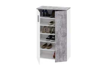 Kenkäkaappi Lidget 69 cm - Valkoinen/Harmaa - Säilytys - Kenkäsäilytys