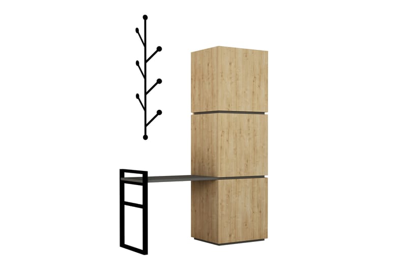 Kenkäkaappi Lindome 109 cm - Ruskea/Harmaa - Säilytys - Kenkäsäilytys
