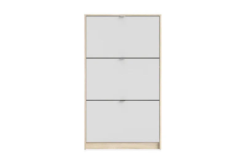 Kenkäkaappi Malwine 3 Lokeroa - Puu/Luonnonväri/Valkoinen - Säilytys - Kenkäsäilytys