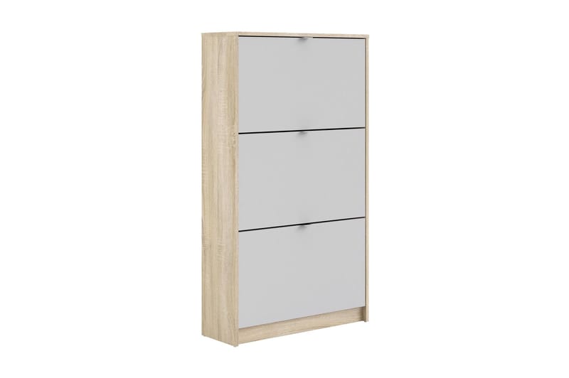 Kenkäkaappi Malwine 3 Lokeroa, Puu/Luonnonväri/Valkoinen