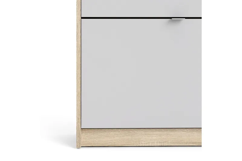 Kenkäkaappi Malwine 3 Lokeroa - Puu/Luonnonväri/Valkoinen - Säilytys - Kenkäsäilytys