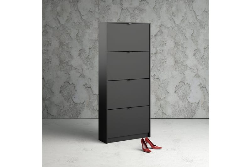 Kenkäkaappi Malwine 4 Lokeroa - Musta - Säilytys - Kenkäsäilytys