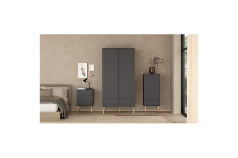 Kenkäkaappi Malwine 4 Lokeroa - Musta - Säilytys - Kenkäsäilytys