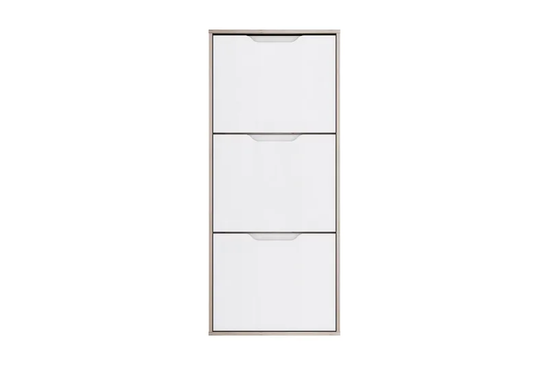 Kenkäkaappi Mettlen 55x130 cm, Ruskea/Valkoinen