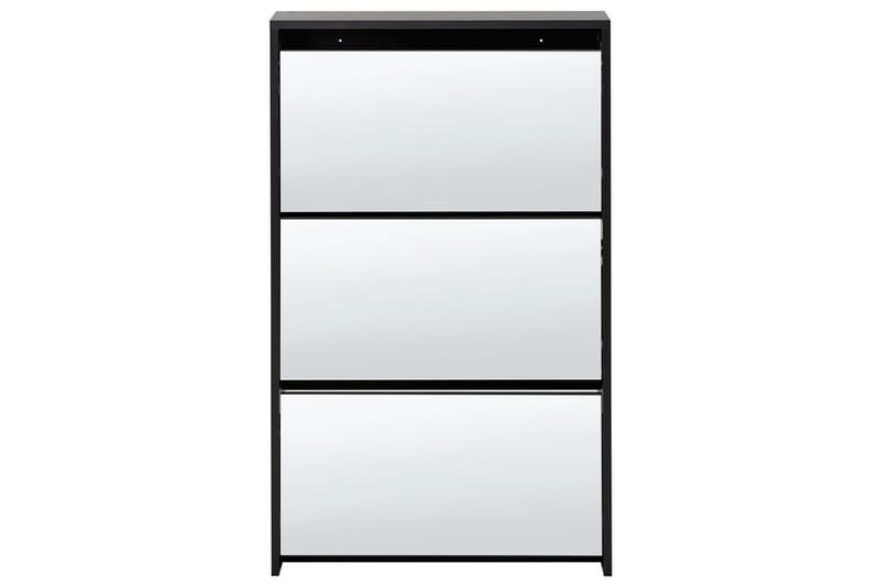 Kenkäkaappi Midfield Musta, Hopea, 63x17x103 cm - Musta, Hopea, 63x17x103 cm - Säilytys - Kenkäsäilytys