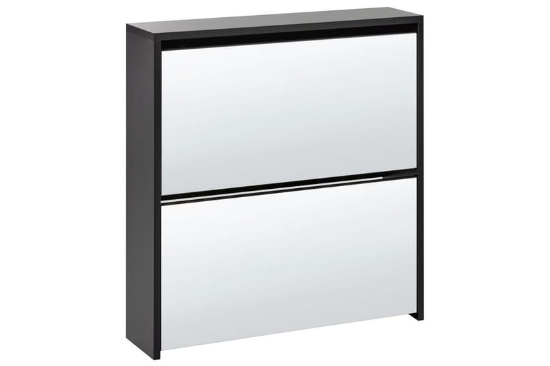 Kenkäkaappi Midfield Musta, Hopea, 63x17x67 cm - Musta, Hopea, 63x17x67 cm - Säilytys - Kenkäsäilytys