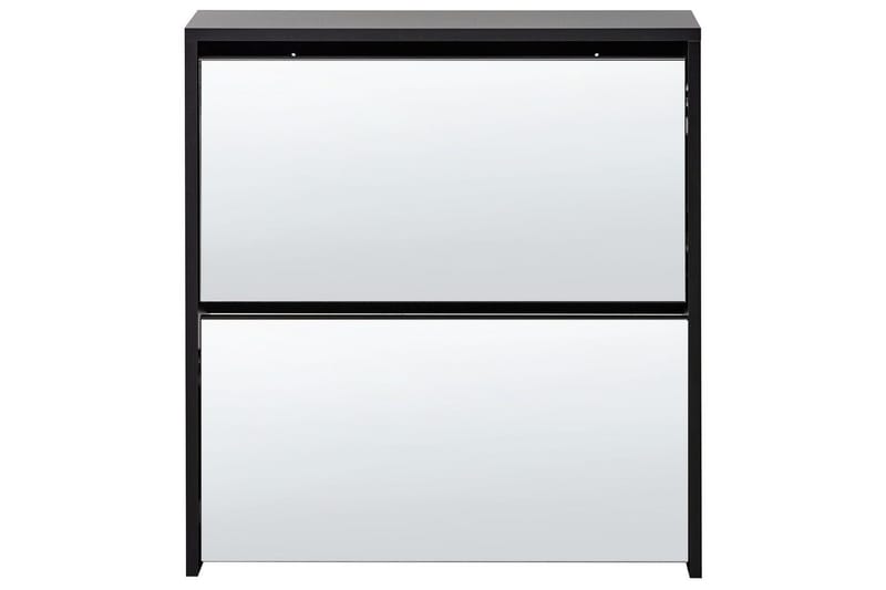 Kenkäkaappi Midfield Musta, Hopea, 63x17x67 cm - Musta, Hopea, 63x17x67 cm - Säilytys - Kenkäsäilytys