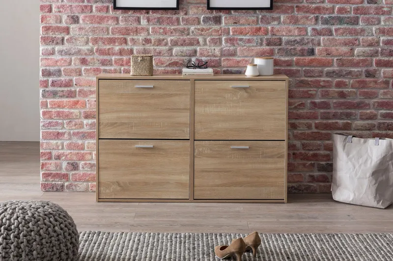 Kenkäkaappi Munuz 120x24 cm - Puu/Luonnonväri - Säilytys - Kenkäsäilytys