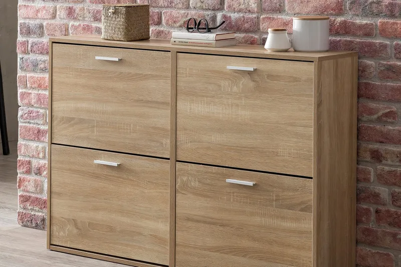 Kenkäkaappi Munuz 120x24 cm - Puu/Luonnonväri - Säilytys - Kenkäsäilytys