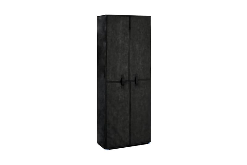 Kenkäkaappi musta 60x30x166 cm kangas - Musta - Säilytys - Kenkäsäilytys