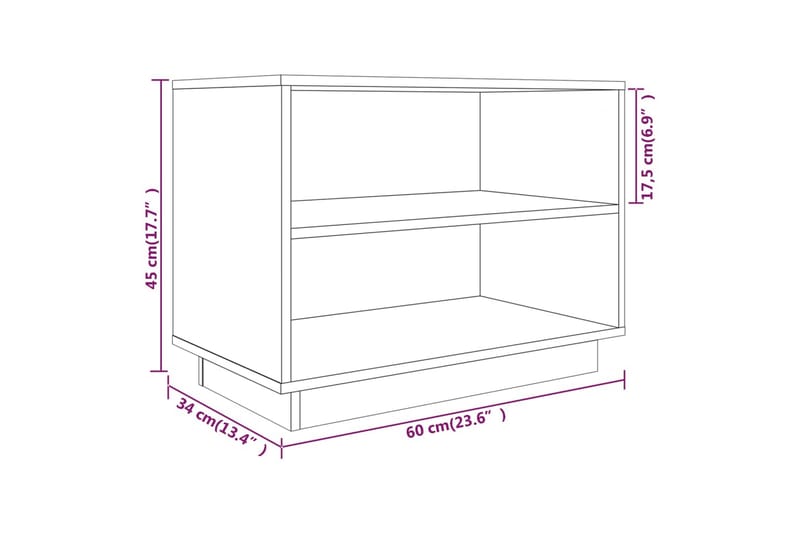 Kenkäkaappi musta 60x34x45 cm täysi mänty - Musta - Säilytys - Kenkäsäilytys