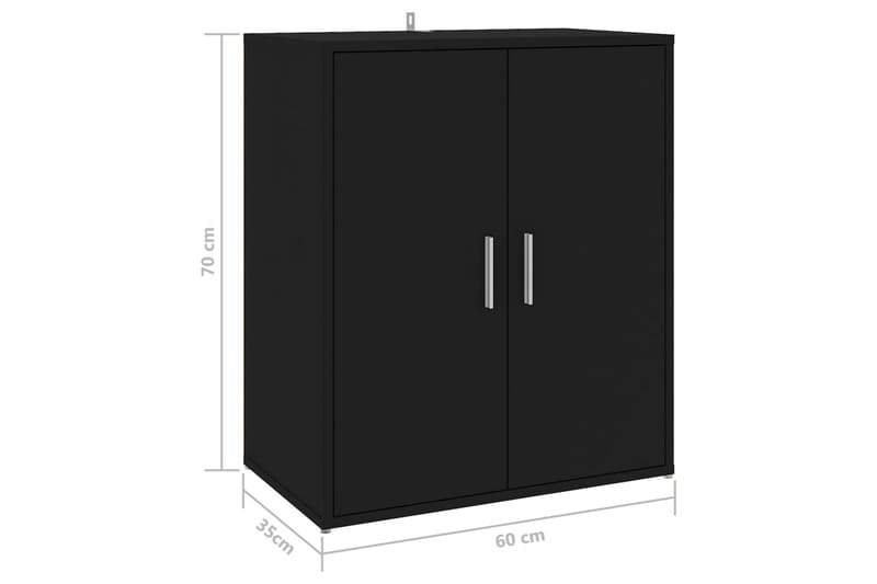 Kenkäkaappi musta 60x35x70 cm lastulevy - Musta - Säilytys - Kenkäsäilytys