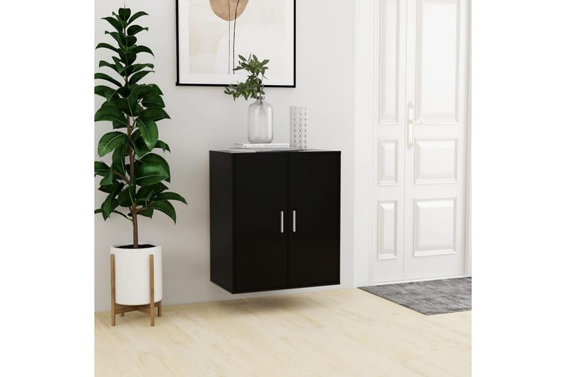 Kenkäkaappi musta 60x35x70 cm lastulevy - Musta - Säilytys - Kenkäsäilytys