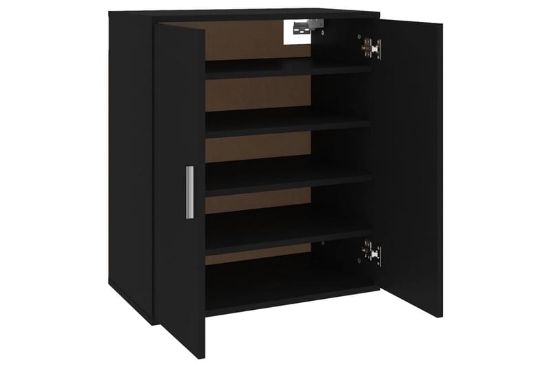 Kenkäkaappi musta 60x35x70 cm lastulevy - Musta - Säilytys - Kenkäsäilytys