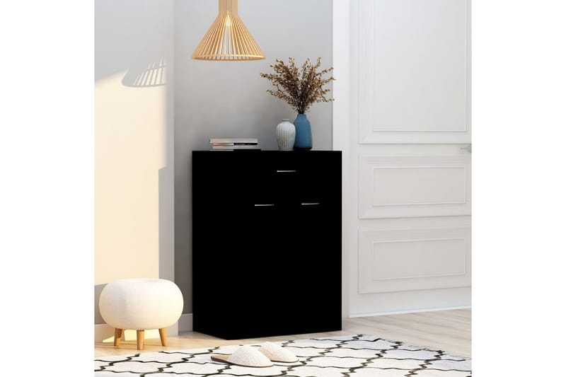 Kenkäkaappi musta 60x35x84 cm lastulevy - Musta - Säilytys - Kenkäsäilytys