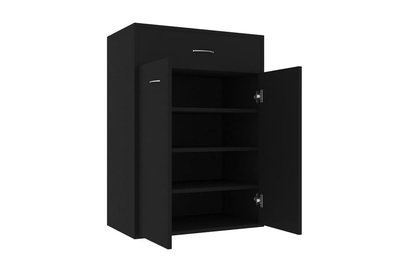 Kenkäkaappi musta 60x35x84 cm lastulevy - Musta - Säilytys - Kenkäsäilytys