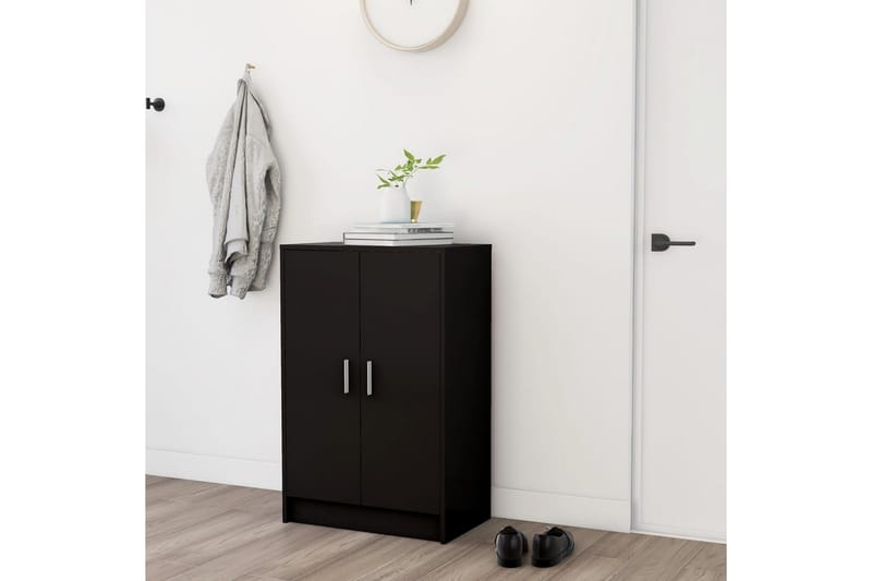 Kenkäkaappi musta 60x35x92 cm lastulevy - Musta - Säilytys - Kenkäsäilytys