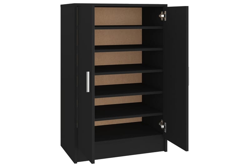 Kenkäkaappi musta 60x35x92 cm lastulevy - Musta - Säilytys - Kenkäsäilytys