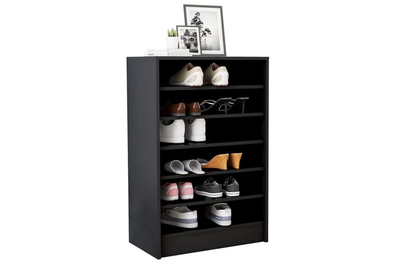 Kenkäkaappi musta 60x35x92 cm lastulevy - Musta - Säilytys - Kenkäsäilytys