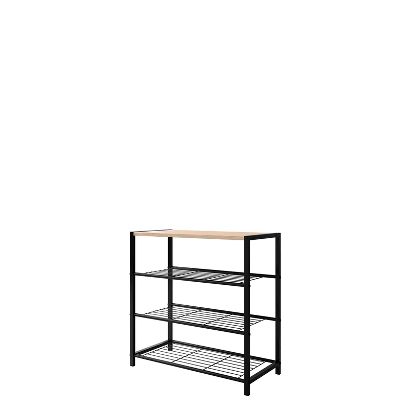 kenkäkaappi NO_BRAND STONZI BA3000040 -metallinen kenkähylly musta, undefined