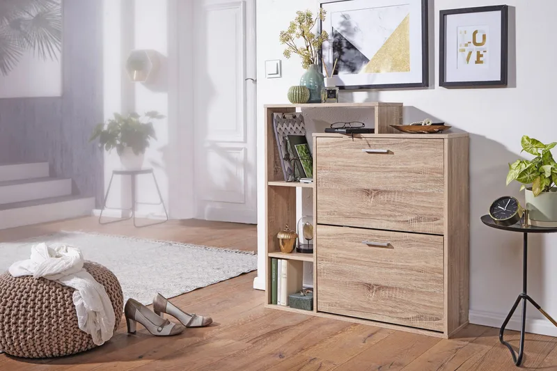 Kenkäkaappi Obsidian - Puu/Luonnonväri - Säilytys - Kenkäsäilytys