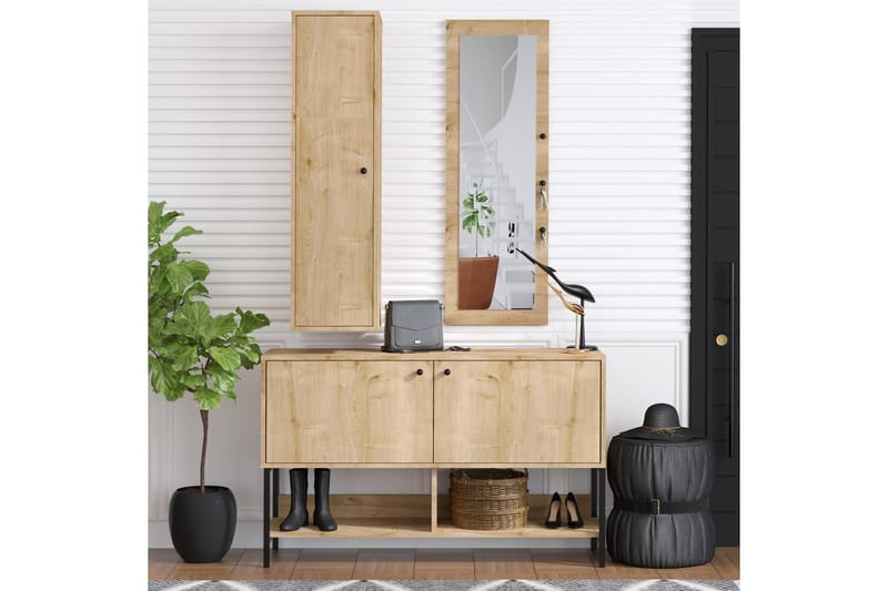 Kenkäkaappi Oriamal 35x120 cm - Luonnonväri - Säilytys - Kenkäsäilytys
