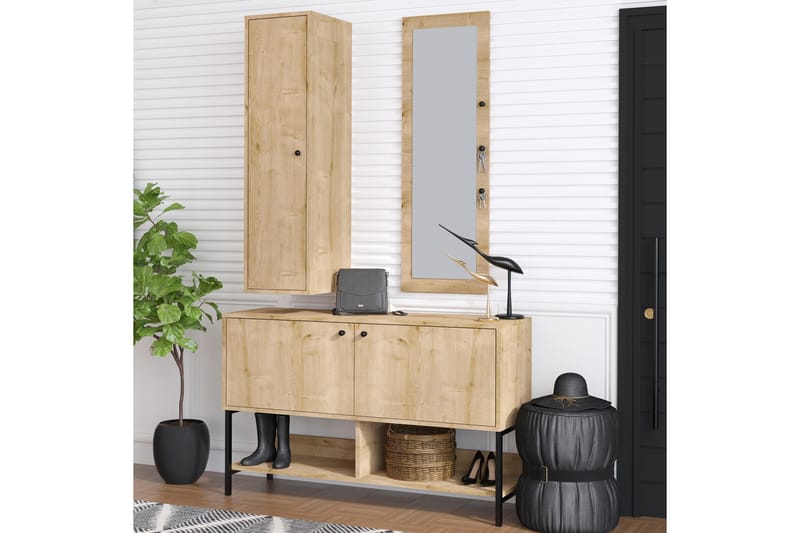 Kenkäkaappi Oriamal 35x120 cm - Luonnonväri - Säilytys - Kenkäsäilytys