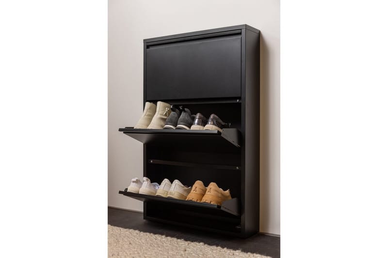Kenkäkaappi Sabine - Musta - Säilytys - Kenkäsäilytys