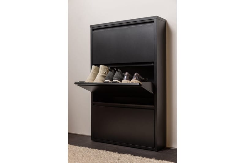 Kenkäkaappi Sabine - Musta - Säilytys - Kenkäsäilytys