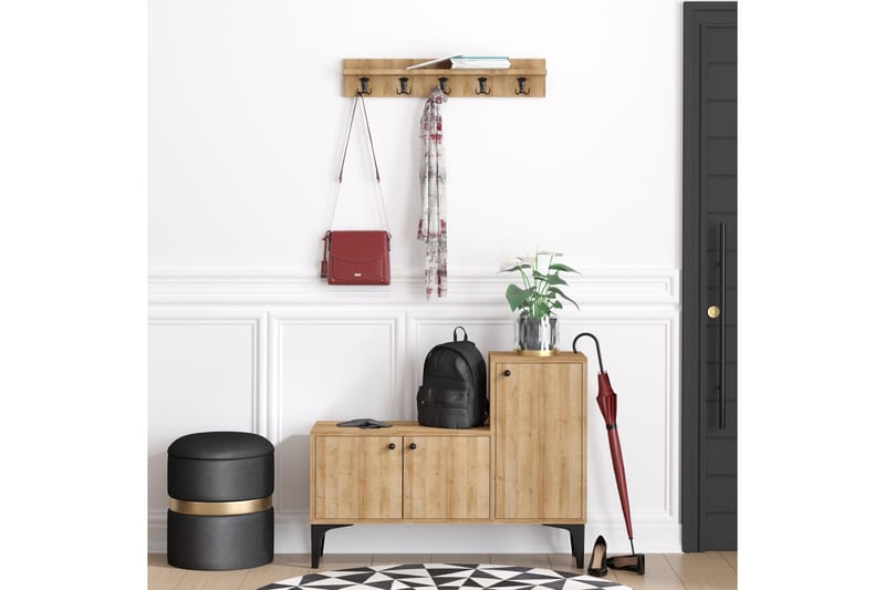 Kenkäkaappi Simonara 100x35 cm - Luonnonväri - Säilytys - Kenkäsäilytys