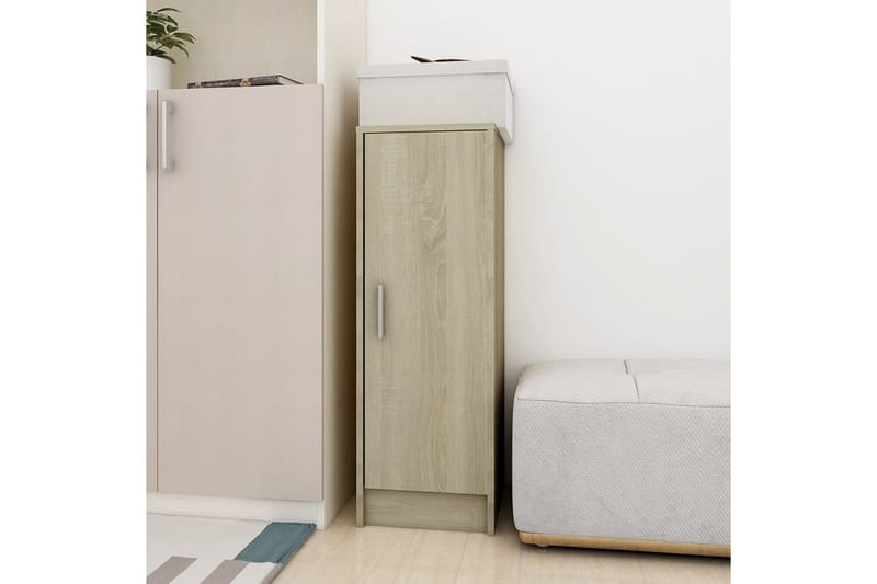 Kenkäkaappi Sonoma-tammi 32x35x92 cm lastulevy - Ruskea - Säilytys - Kenkäsäilytys