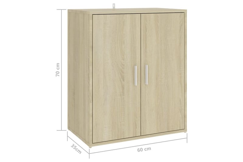 Kenkäkaappi Sonoma-tammi 60x35x70 cm lastulevy - Ruskea - Säilytys - Kenkäsäilytys
