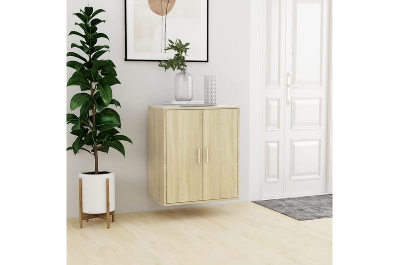 Kenkäkaappi Sonoma-tammi 60x35x70 cm lastulevy - Ruskea - Säilytys - Kenkäsäilytys