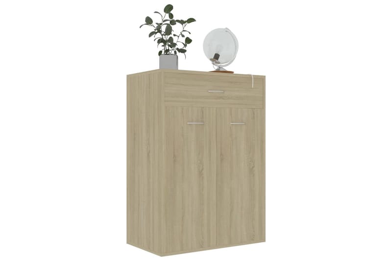 Kenkäkaappi Sonoma-tammi 60x35x84 cm lastulevy - Ruskea - Säilytys - Kenkäsäilytys