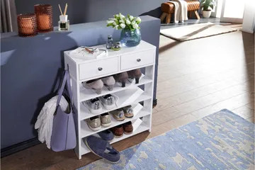Kenkäkaappi Stinedurf 60x24 cm - Valkoinen - Säilytys - Kenkäsäilytys