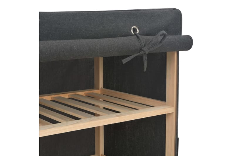Kenkäkaappi suojalla harmaa 79x40x80 cm kangas - Harmaa - Säilytys - Kenkäsäilytys