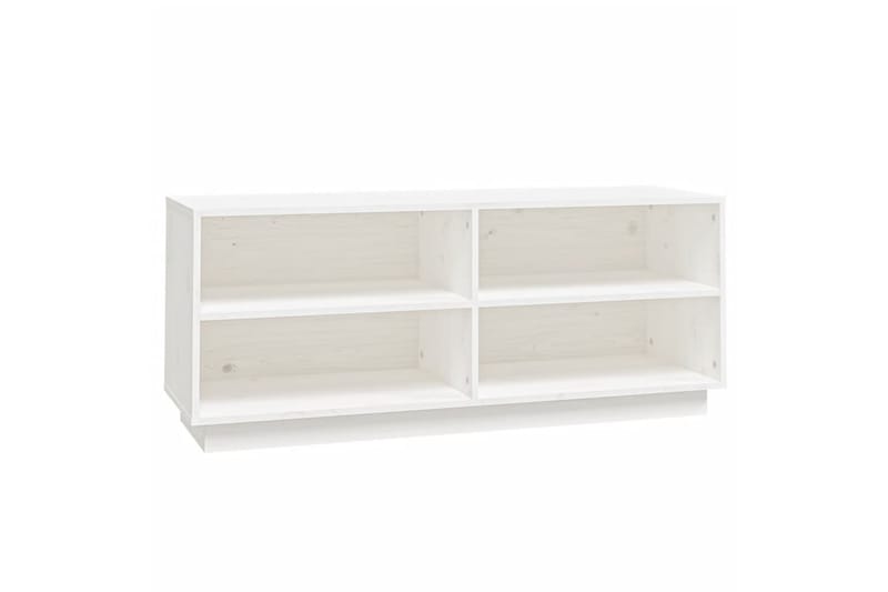 Kenkäkaappi valkoinen 110x34x45 cm täysi mänty - Valkoinen - Säilytys - Kenkäsäilytys - Kenkäteline & kenkähylly