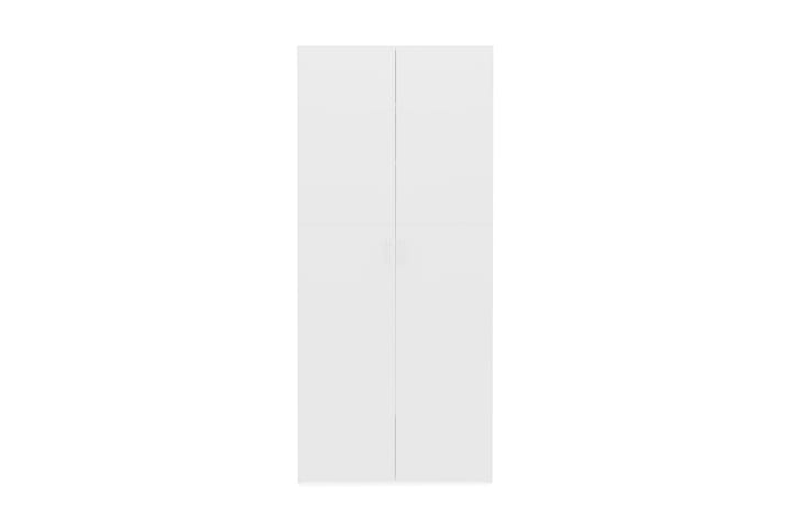 Kenkäkaappi valkoinen 80x35,5x180 cm lastulevy - Valkoinen - Säilytyskaappi - Kenkäsäilytys - Eteisen säilytys - Kenkäkaappi