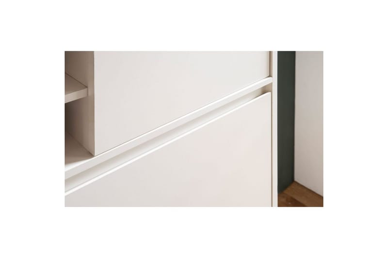 Kenkäkaappi Wohnling kahdella kääntöosastolla, yksi ovi, melamiinipinnoitettu MDF moderni - Säilytys - Kenkäsäilytys