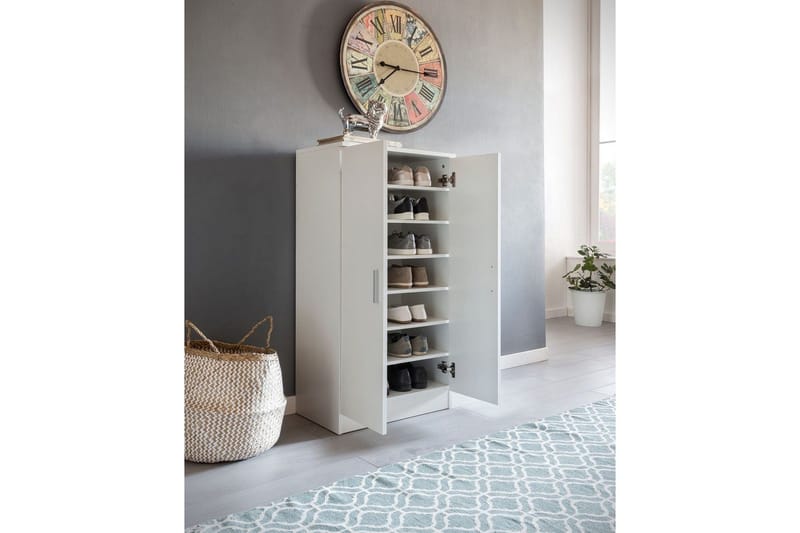 Kenkäkaappi Wohnling Kalvopäällystetty lastulevy 7 lokeroa eteiskaluste - Säilytys - Kenkäsäilytys