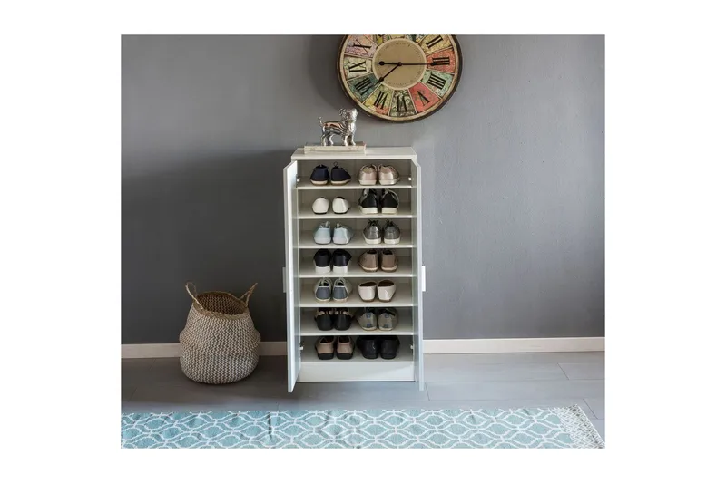 Kenkäkaappi Wohnling Kalvopäällystetty lastulevy 7 lokeroa eteiskaluste - Säilytys - Kenkäsäilytys