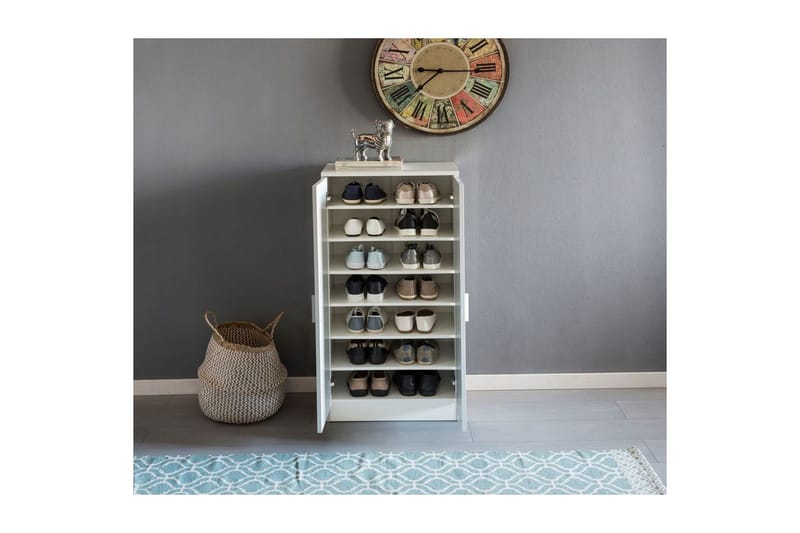 Kenkäkaappi Wohnling Kalvopäällystetty lastulevy 7 lokeroa eteiskaluste - Säilytys - Kenkäsäilytys