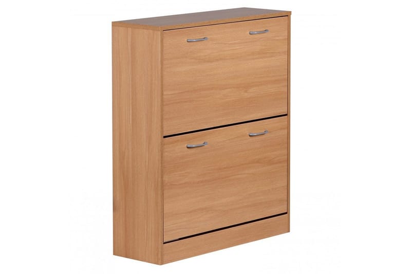 Kenkäkaappi Wohnling KIEL 2 kallistuslokerolla, päällystetty lastulevy Pyökki - Pyökki - Säilytys - Kenkäsäilytys