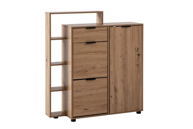 Kenkäkaappi Wohnling Massa 2 ulos käännettävää lokeroa 12 parille kalvopinnoitettua lastulevyä ja 1 ovi hylly, undefined