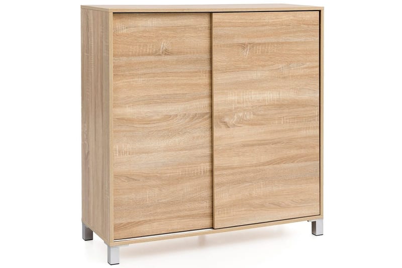 Kenkäkaappi Wohnling melamiinipäällystetty MDF, liukuovet, 20 parille Sonoma - Sonoma - Säilytys - Kenkäsäilytys