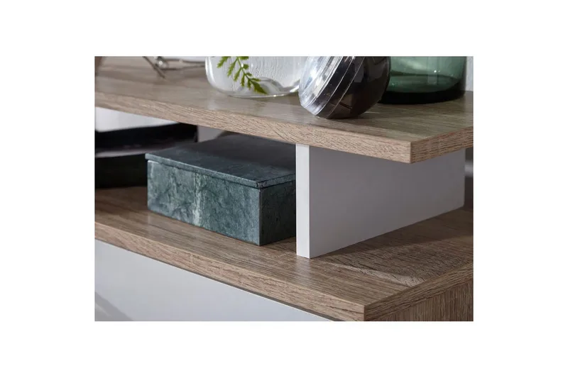 Kenkäkaappi Wohnling Pinnoitettu lastulevy hyllysäilytyksellä, 2 kallistettavaa lokeroa, 1 laatikko - Säilytys - Kenkäsäilytys