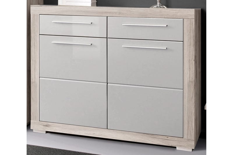 Kenkäkaappi Perrins 119 cm - Ruskea/Valkoinen - Säilytys - Kenkäsäilytys