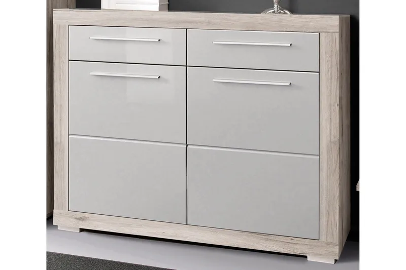 Kenkäkaappi Perrins 119 cm - Ruskea/Valkoinen - Säilytys - Kenkäsäilytys